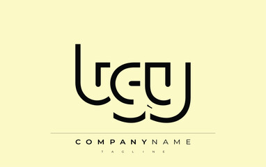 TGY abstract letter design. Modern Business Logo Design With Abstract Typography and Contemporary Style