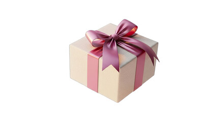 Fototapeta premium Elegant gift box with pink ribbon, perfect for celebrations