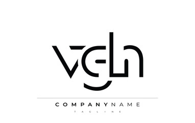 Obraz premium VGH abstract letter design. Modern Business Logo Design With Abstract Typography and Contemporary Style