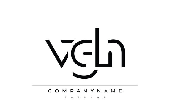 VGH abstract letter design. Modern Business Logo Design With Abstract Typography and Contemporary Style