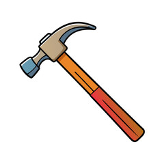 hammer on white background