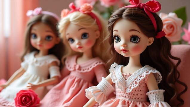 Beautiful dolls collection for girls and kids, cute doll photography, fashion dolls, toys for children