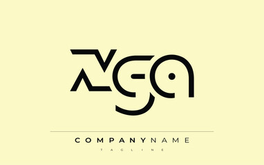 XGA abstract letter design. Modern Business Logo Design With Abstract Typography and Contemporary Style