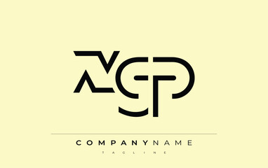 Obraz premium XGP abstract letter design. Modern Business Logo Design With Abstract Typography and Contemporary Style