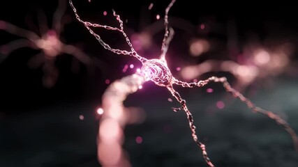 Dynamic digital animation showing serotonin molecules clustering chaotically along neural pathways representing serotonin toxicity symptoms. - Powered by Adobe