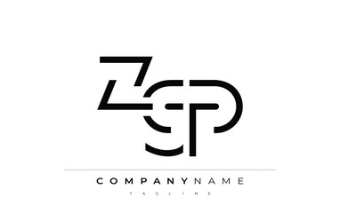 ZGP abstract letter design. Modern Business Logo Design With Abstract Typography and Contemporary Style
