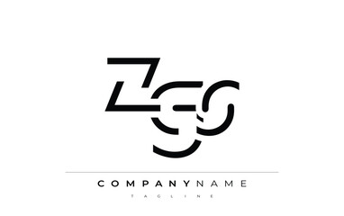 ZGS abstract letter design. Modern Business Logo Design With Abstract Typography and Contemporary Style