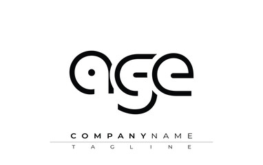 AGE abstract letter design. Modern Business Logo Design With Abstract Typography and Contemporary Style