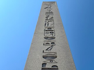 The Obelisk of Theodosius (Dikilitaş). Hippodrome of Constantinople. Istanbul, Turkey. 19 July 2025. Summer.