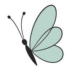 Geometric Butterfly PNG &ndash; Flat Minimal Vector Art
