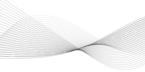 Fototapeta premium Abstract white and grey geometric smoky blend liens background. Gray and white abstract technology wavy curve lines background. Vector illustration. 