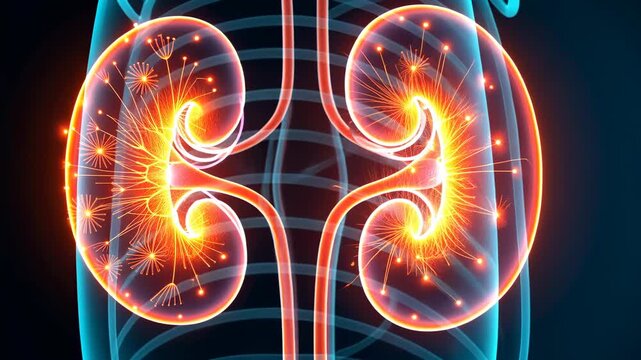 Kidney cancer, Renal carcinomas, Tumor growth. Cancer treatment. Tumors impair kidney function. Carcinoma cells invade tissues. Oncology research provides hope.