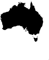 Australia map (Mercator projection)