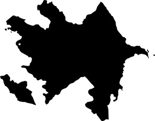 Azerbaijan map (Mercator projection)