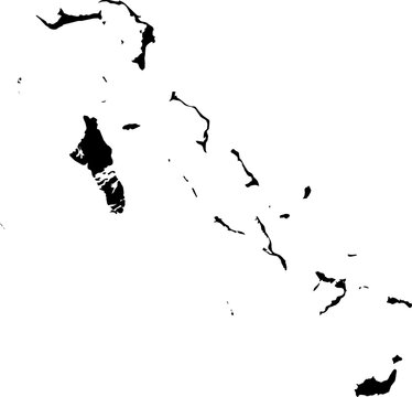 Bahamas map (Mercator projection)