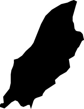 Isle of Man map (Mercator projection)