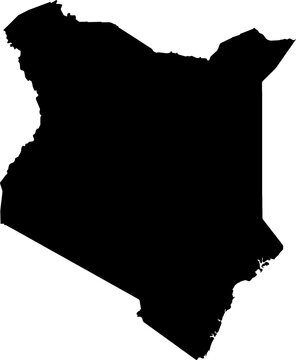 Kenya map (Mercator projection)