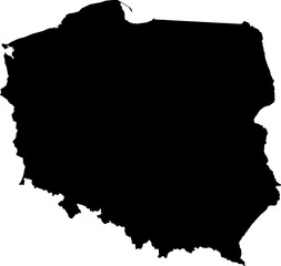 Poland map (Mercator projection)