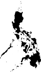 Philippines map (Mercator projection)
