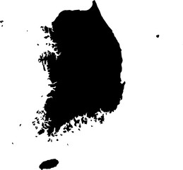 South Korea map (Mercator projection)