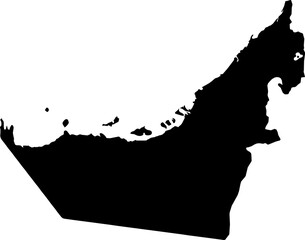 United Arab Emirates map (Mercator projection)