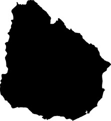 Uruguay map (Mercator projection)