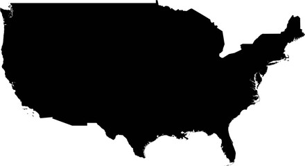 United States of America map (Mercator projection)
