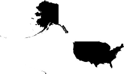 United States of America map (Mercator projection)
