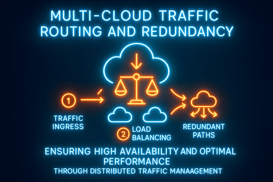 Multi-Cloud Traffic Routing Infographic for Network Optimization