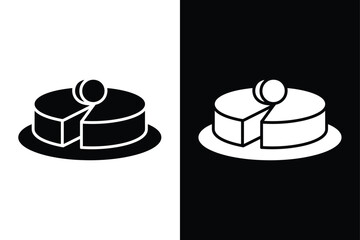 Cake  icon vector on White Background ,Vector Art Illustration on white background.