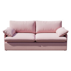 Obraz premium Modern pink sofa, isolated on transparent background