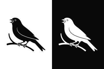 Obraz premium Canary icon vector on White Background ,Vector Art Illustration on white background.