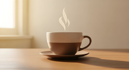 Morning Warmth Aromatic Coffee Cup Inviting Start Day