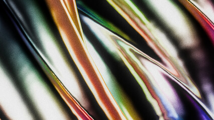 Retro abstract background with shiny metallic shape with grain effect