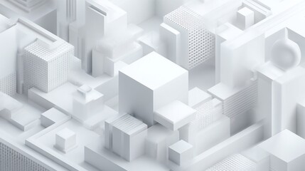 Monochromatic Abstract Cityscape