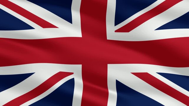 The United Kingdom&rsquo;s flag ripples with refined motion, set on an exclusive background for a premium visual effect