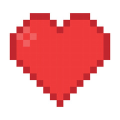 Obraz premium heart in pixel art style