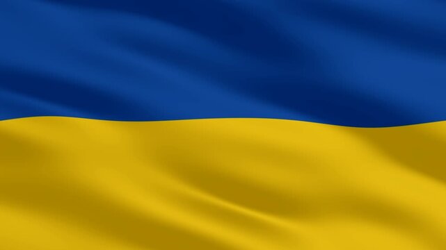 Ukraine&rsquo;s flag waves in noble motion, highlighted with a unique and elegant premium background of refinement