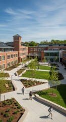 Fototapeta premium Campus courtyard scene