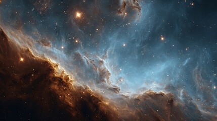 Obraz premium Cosmic nebula, swirling clouds of gas and dust