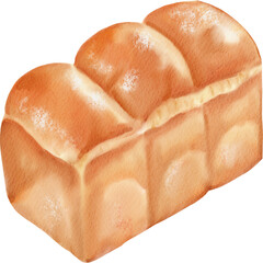 Fototapeta premium Illustration of a Shokupan Bread