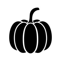 Simple Black Pumpkin Silhouette Perfect for Autumn, Fall, or Halloween Designs