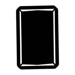 Abstract black rectangle shape with white outlines and rounded corners