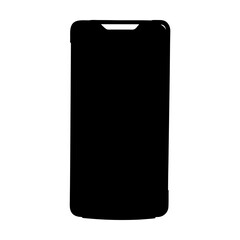 Abstract Silhouette of a Modern Smartphone on a Clean White Background