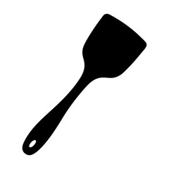 Simple silhouette of kitchen spatula used for cooking and flipping food