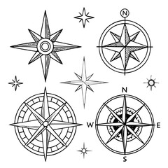 compass rose and compass
