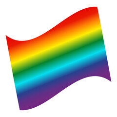 レインボーカラーなグラデーションの旗