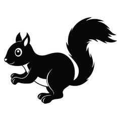 Cartoon Squirrel Silhouette.