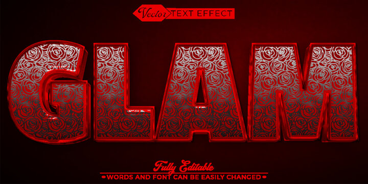  Shiny Glamorous Style Vector Fully Editable Smart Object Text Effect