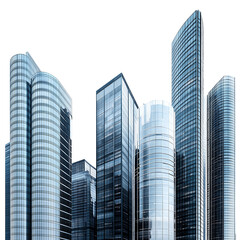 Obraz premium Modern Glass Skyscrapers, Cityscape, Urban Architecture, Business District